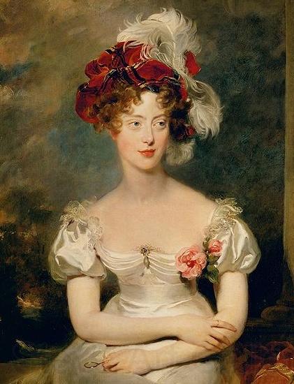 Sir Thomas Lawrence Portrait of Princess Caroline Ferdinande of Bourbon